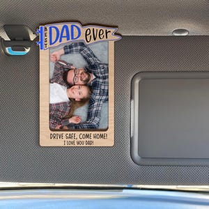 Clip per visiera auto personalizzata con foto, regali personalizzati per papà, marito, regali per la festa del papà, regali per il marito, clip per visiera per la guida sicura