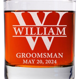 Groomsman 11oz Whiskey Glass, Engraved Old Fashion, Groomsmen Gift Idea ...