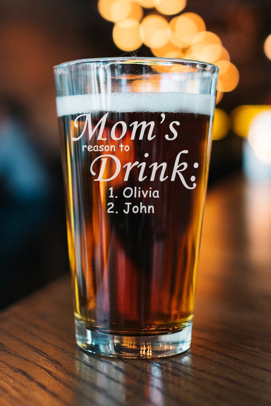 Mom Tumbler Pilsner Glass Beer Mug Funny Gift For Birthday Mothers Day  Y-81S