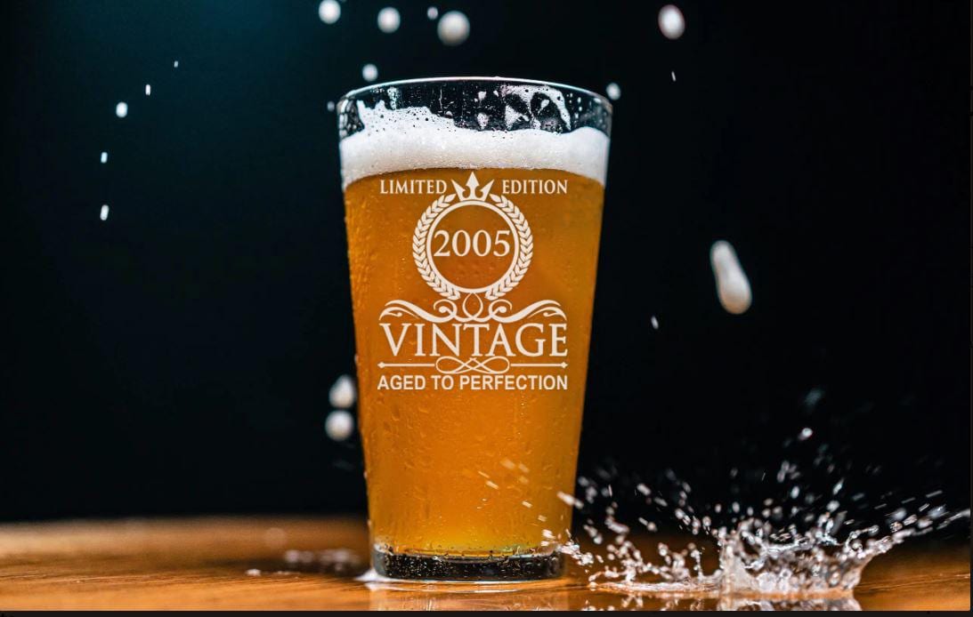 60. Geburtstag Bierglas Geschenke für Männer 450 ml Geburtstag