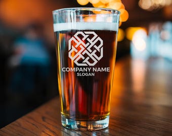 Vaso de cerveza con logotipo personalizado, vaso de pinta grabado a medida