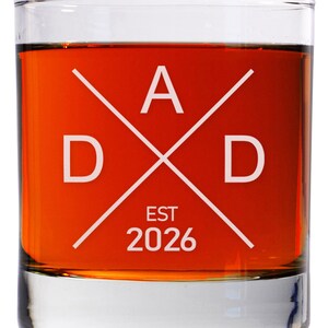 New Dad Whisky Glas - Zum ersten Mal Papa - Geschenk für Papa - Papa hergestellt kundenspezifisch - personalisierte Papa Geschenke - 2021, 2022, 2023, 2024, 2025 Bild 8