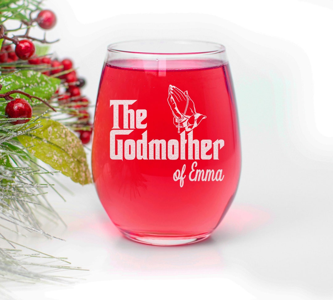 Custom the Godmother 15oz Wine Glass, Special Godparent Gift, Communion