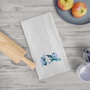 Charming Floral Tea Towel, Kitchen Decor, Gift for Tea Lovers, Housewarming Essentials, Home & Garden Accents