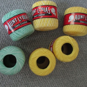 fil de coton au crochet géant de tante Lydia vintage