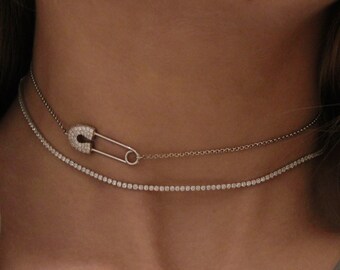 Small Diamond Choker - Etsy