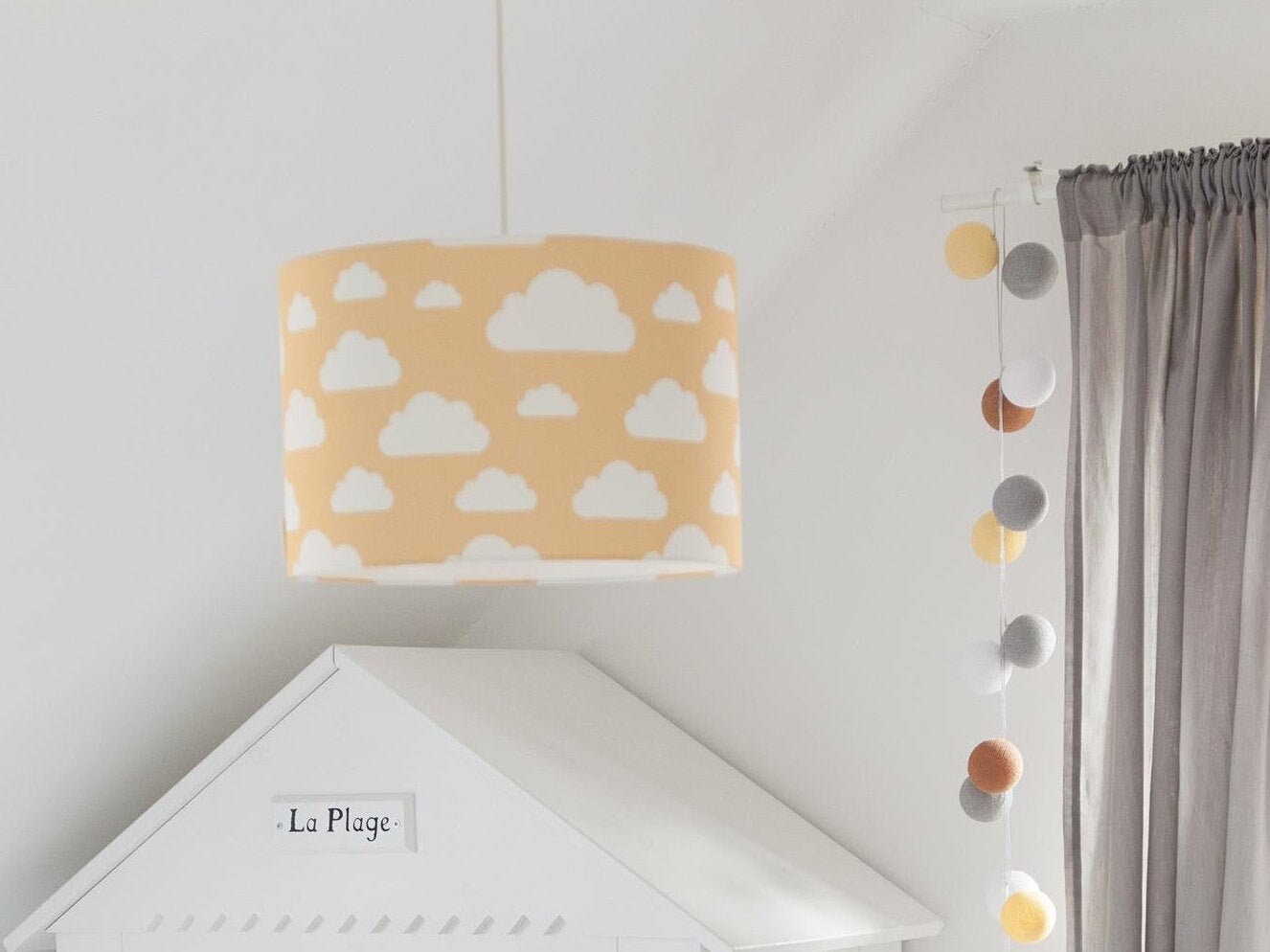 Mustard Pendant Lamp for Children Yellow Nursery Lamp Etsy UK