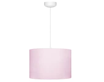 Lilac Pendant Light for Girl's Room, Powder Pink Nursery Lamp, Hanging Lamp