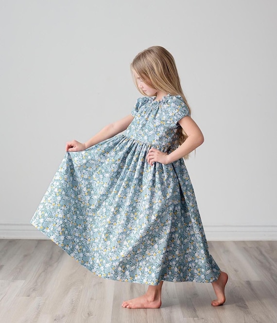 blue dress size 10 12 Ciao Ruffles Maxi Dress - Blue
