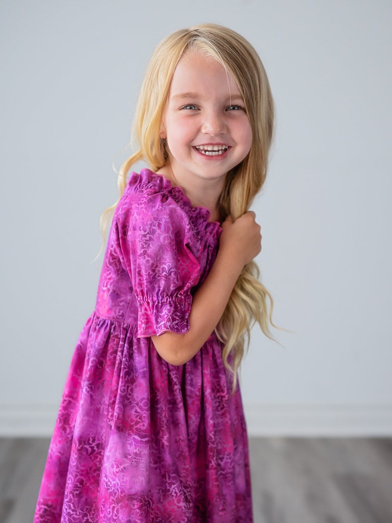 Girls Long Maxi Midi Knee length Dress Girls Pink Blush Rose Dress Sleeves options Tween Toddler Dress Size 4 5 6 8 10 12 14 image 4