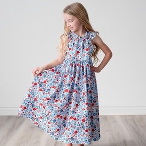 blue bodycon party dress Red, Blue and White Floral Dress Shirt 3XL main image 1