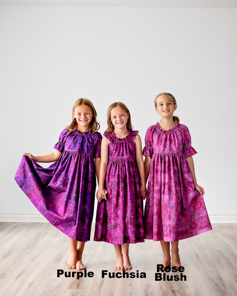 Girls Long Maxi Midi Knee length Dress Girls Pink Blush Rose Dress Sleeves options Tween Toddler Dress Size 4 5 6 8 10 12 14 image 7