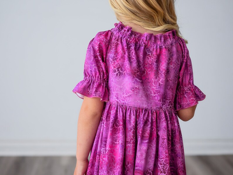 Girls Long Maxi Midi Knee length Dress Girls Pink Blush Rose Dress Sleeves options Tween Toddler Dress Size 4 5 6 8 10 12 14 image 5