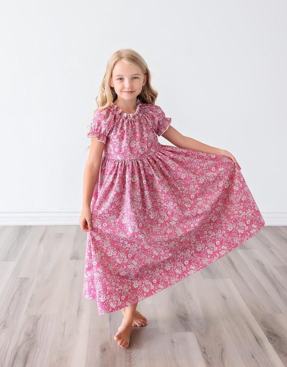 girls long sleeve pink dress Amazon.com: 6X Girl Clothes Little Girls Dress Long Sleeve Smocked Ruffle  Sundress Casual Midi Dresses for Fall Winter Spring Size 6-7 Pink:  Clothing, Shoes & Jewelry