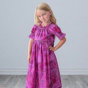 Girls Long Maxi Midi Knee length Dress Girls Pink Blush Rose Dress Sleeves options Tween Toddler Dress Size 4 5 6 8 10 12 14 image 2