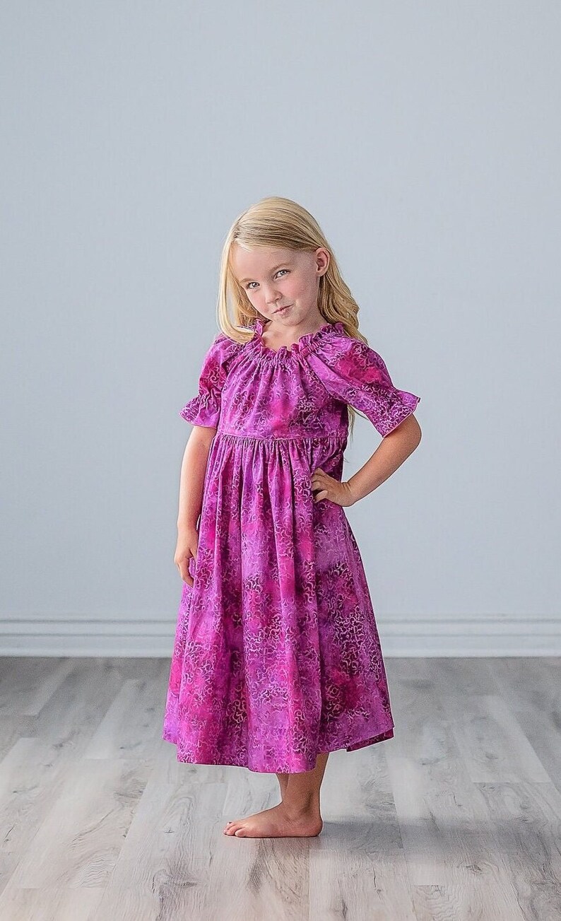 Girls Long Maxi Midi Knee length Dress Girls Pink Blush Rose Dress Sleeves options Tween Toddler Dress Size 4 5 6 8 10 12 14 image 2