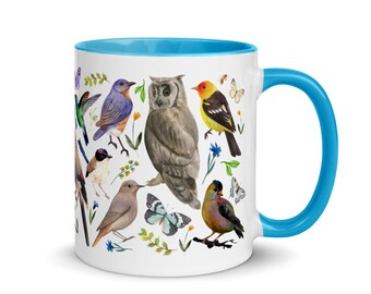 Bird Watcher Mug, Bird Mug, Bird Lover Gift, Bird Watching, Bird Nerd, Campfire Mug, Birds Mug, 11 oz Two-Toned Mug