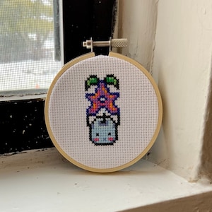 Cross-Stich Junimo Pattern- Blue- Stardew Valley Digital Download PDF