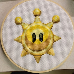 Cross Stitch Shine Sprite Pattern Super Mario Sunshine - Digital Download PDF