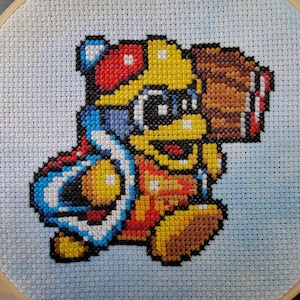 Cross-Stitch King Dedede Pattern - Kirby - 16-Bit