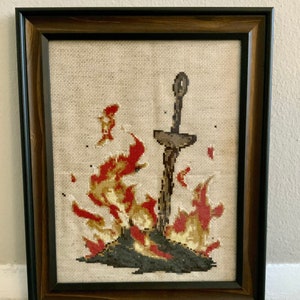 Cross-Stitch Bonfire Pattern Dark Souls Digital Download PDF
