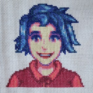 Cross Stitch Emily Portrait Pattern Stardew Valley - Digital Download PDF