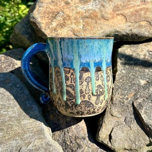 Retro Mushroom Mug - Handmade Pottery