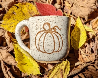 Pumpkin Mug - Handmade Pottery