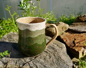 White Mountains Mug- Handmade Pottery