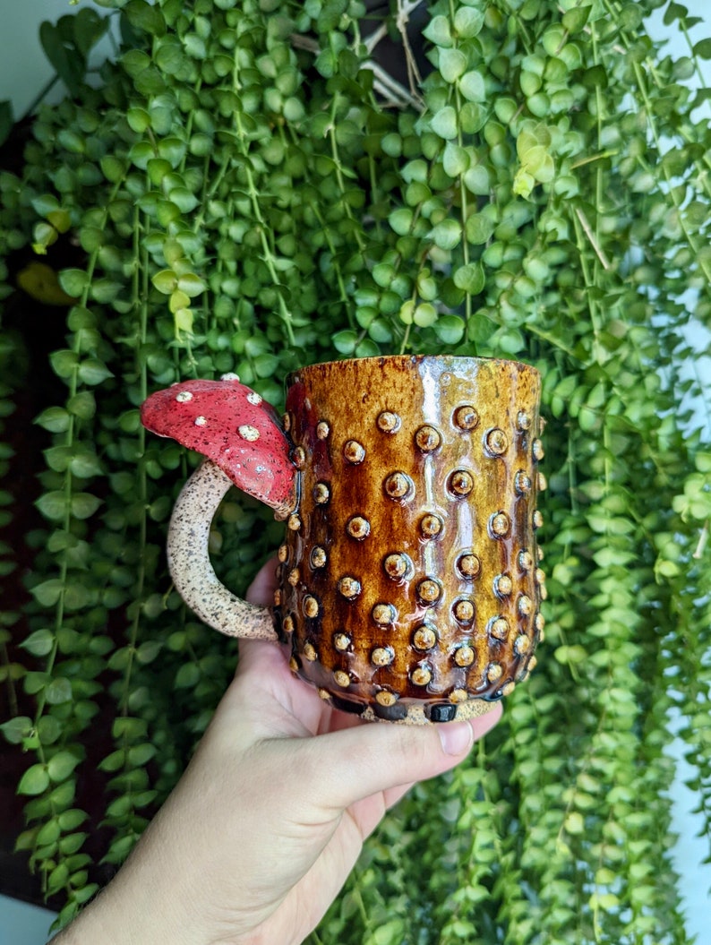 Mushroom Mug Handmade Pottery Etsy