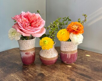 Bud Vase Trio - Handmade Pottery