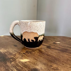 Ceramic Bear Mug- Handmade Pottery