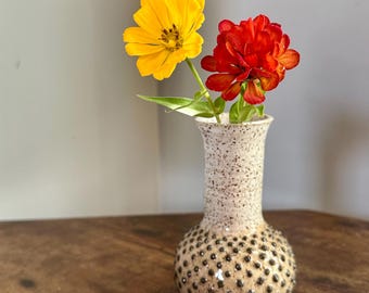 Textured Ceramic Bud Vase - Handmade Pottery