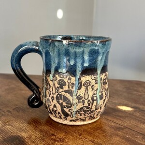 Retro Mushroom Mug - Handmade Pottery