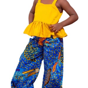 EDLINE Palazzo Pants / Trousers Kids Ankara African Print