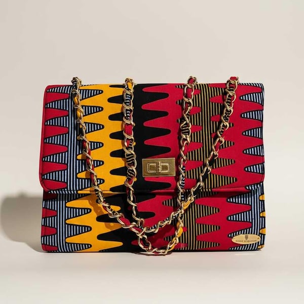 <B10J-004> AFRICAN PRINT CLUTCH BAG main image 0