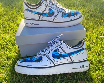 Nike Air Force 1 Ruff Ryder/urban Camo Custom - Etsy