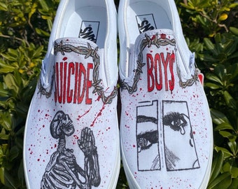 Custom Skeleton Album art vans