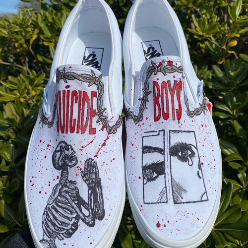 Custom Skeleton and SB Album Art Vans - Etsy
