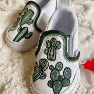Cactus Hand Painted Custom Children’s Vans