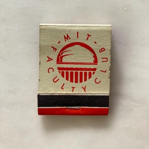 Vintage MIT Faculty Club Matchbook - Red and White Logo - Boston Memorabilia - Vintage Match Collection