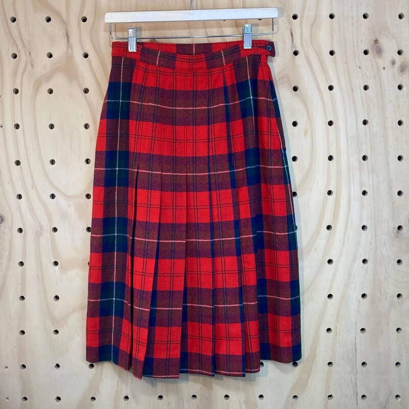 Red plaid skirt KF9526