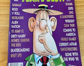 Cracked Magazine Sept 1990 #84 Year's Pop Culture Parody (Includes Poster)