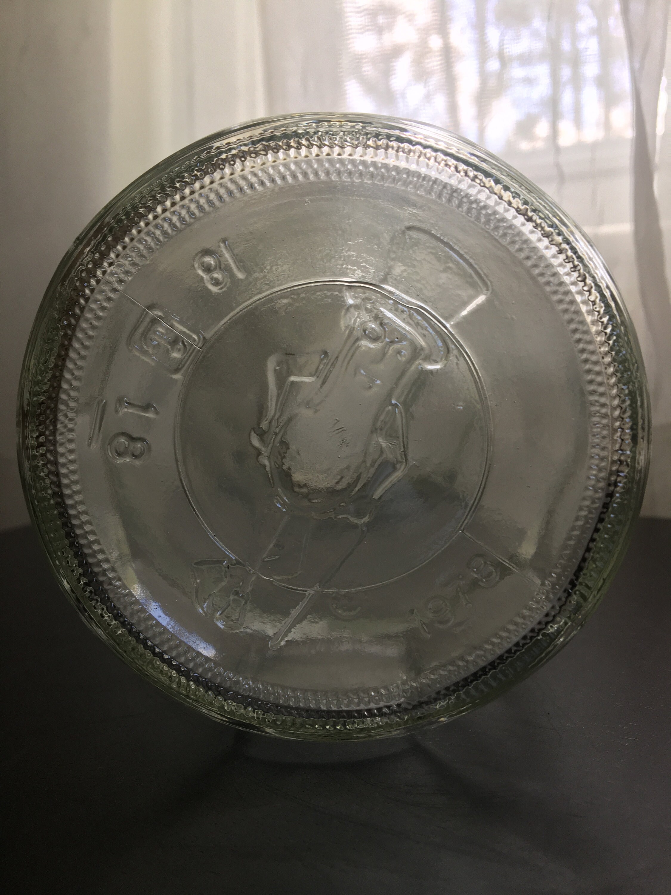 Vintage Planters Peanuts Jar Tall Glass Jar With Lid 1978 Planters