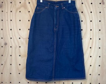 Vintage High-Waisted Denim Pencil Skirt - Chic by h.i.s.