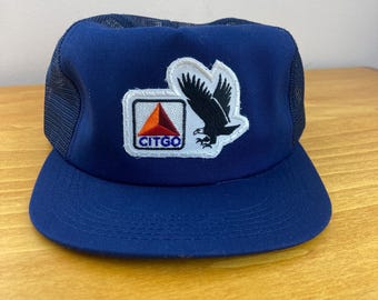 Vintage CITGO Eagle Patch Trucker Hat, Made in USA