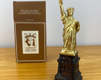 Vintage Avon Statue of Liberty Decanter 1986 Centennial Aftershave Bottle NYC Souvenir