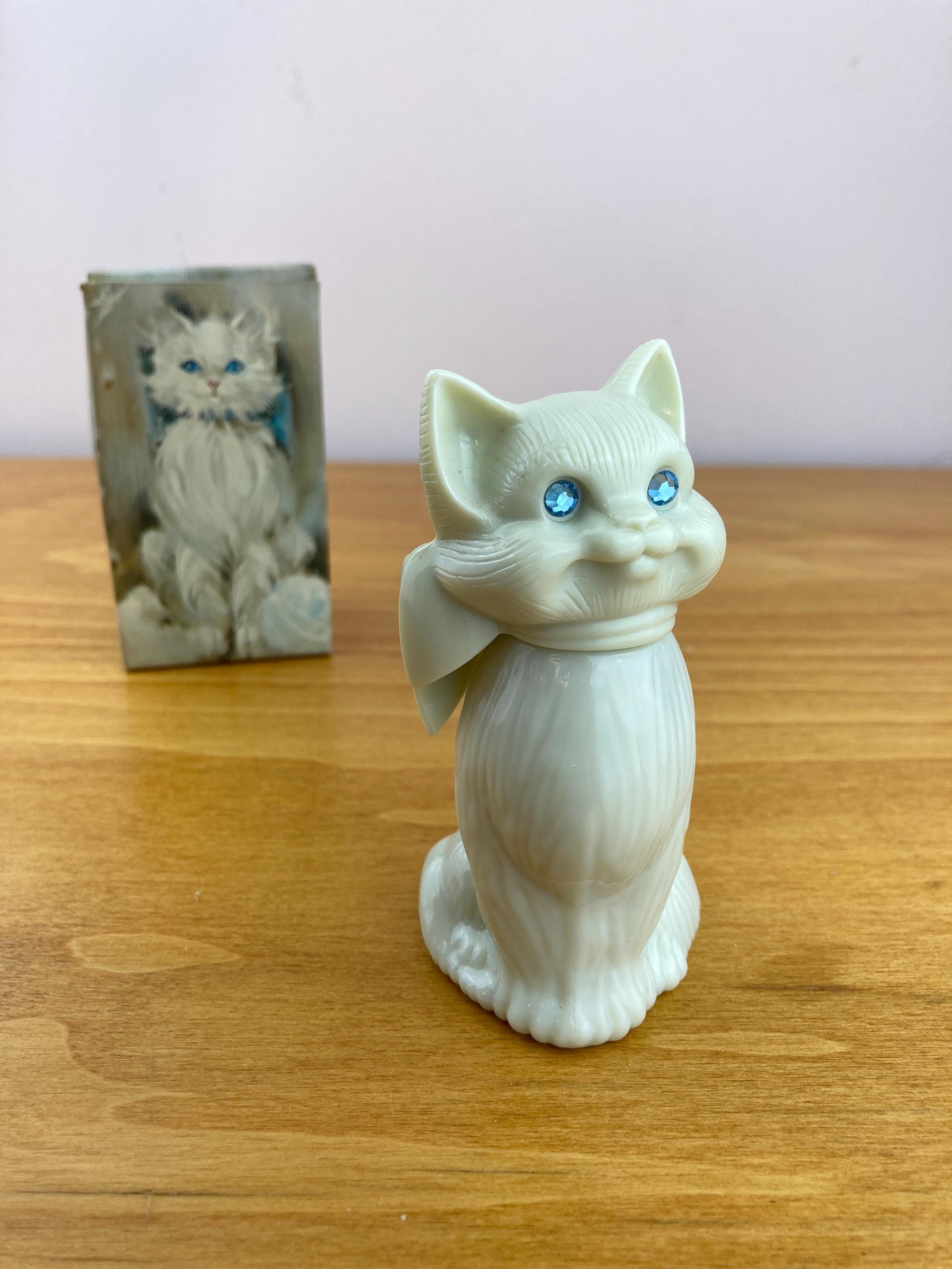 希少 AVON 1980年代 箱付 スコティッシュテリア 香水瓶 ミルクガラス* Avon Blue Cat Bottle - Etsy