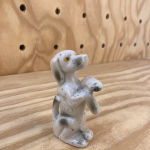 Vintage Porcelain Dalmatian Figurine: 1950s Japan Decor