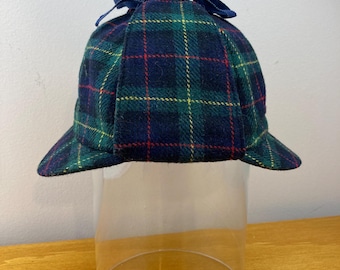 Vintage Plaid Wool Children's Hat | Italian Cucciolo Deerstalker